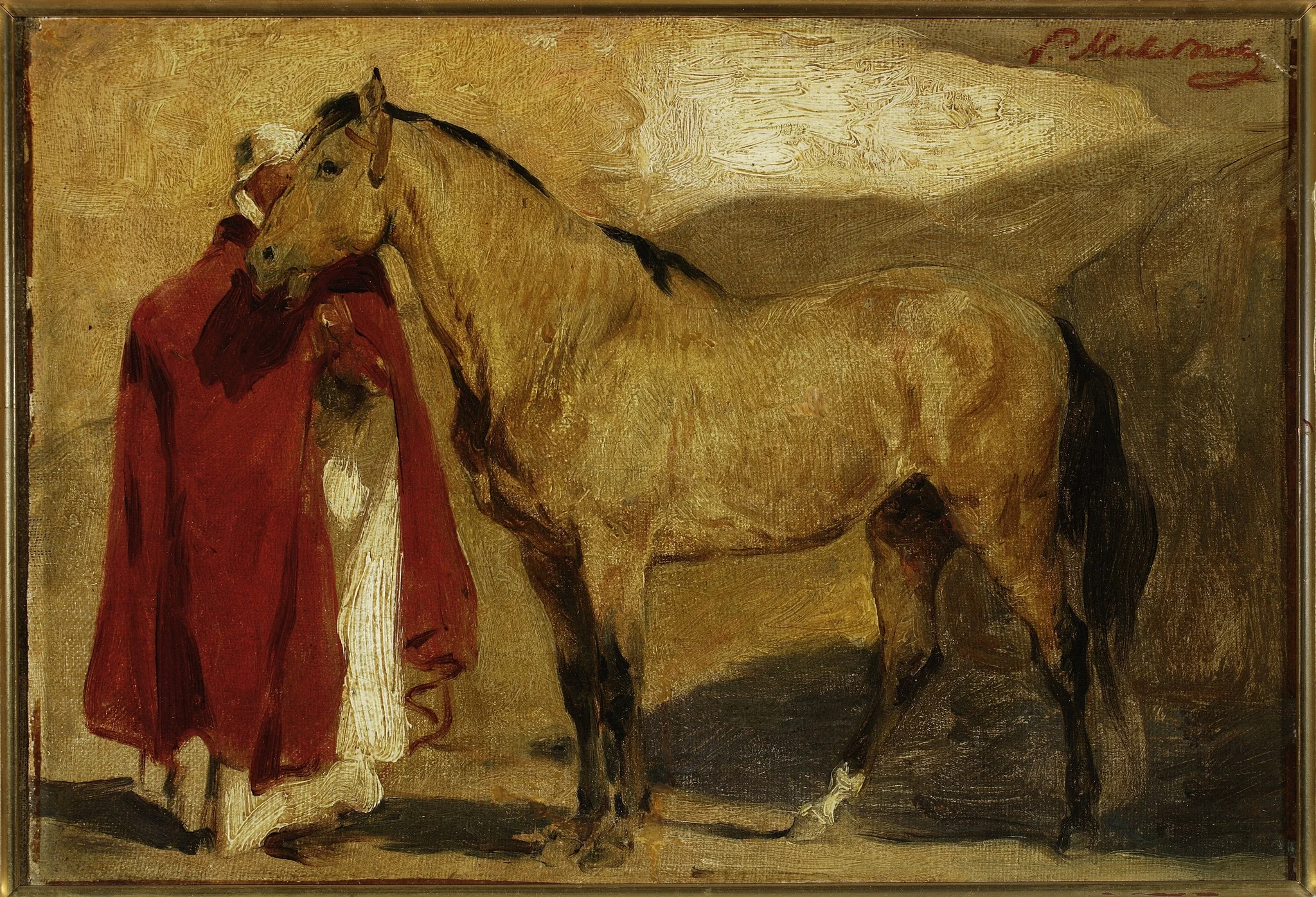 Moroccan man with a horse