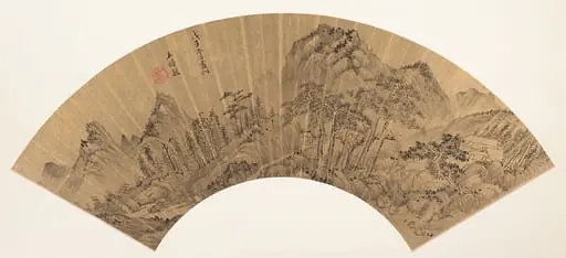 清   倣王時敏  山水  扇面|Landscape