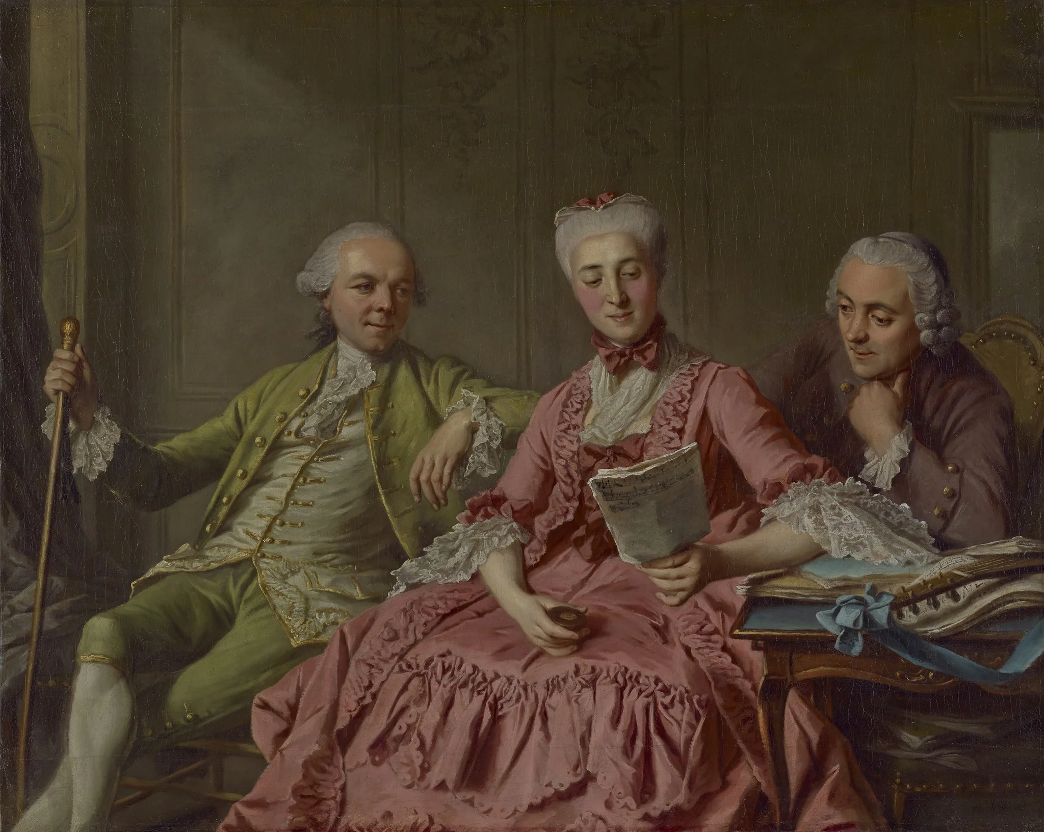 Presumed Portrait of the Duc de Choiseul and Two Companions