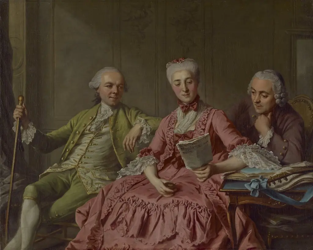 Presumed Portrait of the Duc de Choiseul and Two Companions