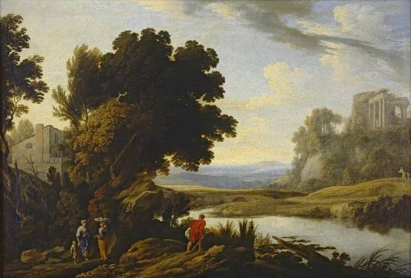 Landscape in the Roman Campagna, by Pierre Patel, oil, 1650