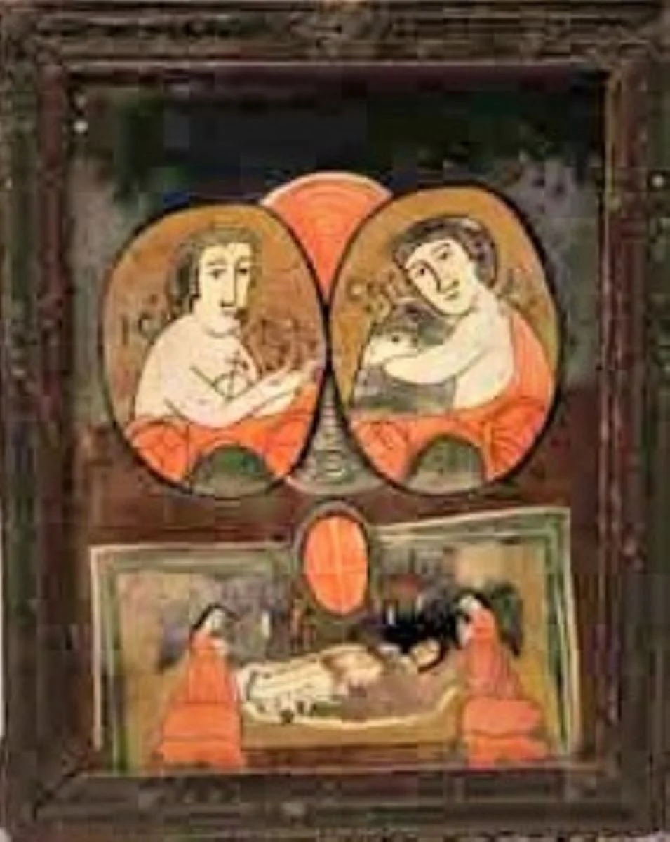 punerea în mormânt și Iisus și Ioan copii, by Unknown, 1850