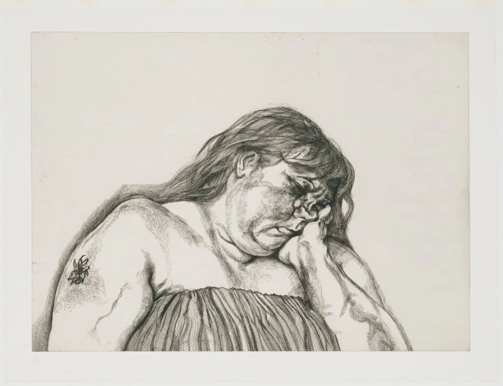 Untitled, by Lucian Freud, ink, 1996