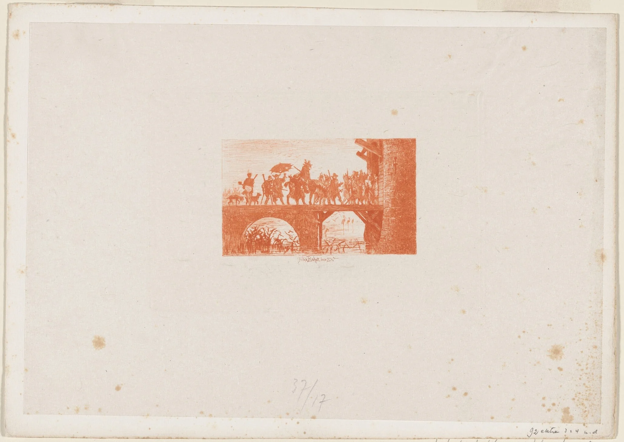 Le Soir meme.., by Félix-Hilaire Buhot, ink, 1878