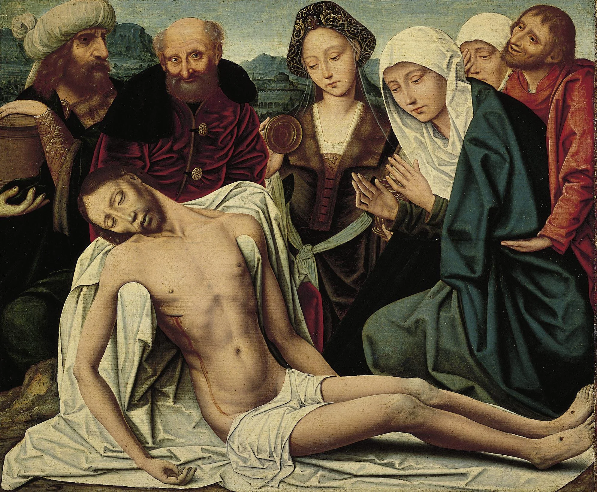 The Lamentation of Christ, by Master of the Mansi Magdalen, oil, 1517