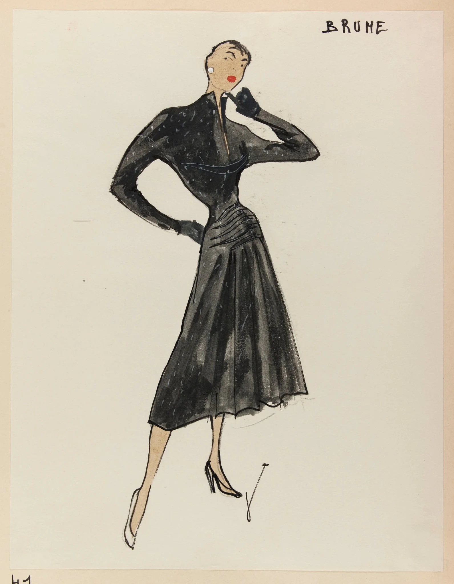 Brune, by Carven, 1952