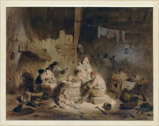 Boors in a beer shop