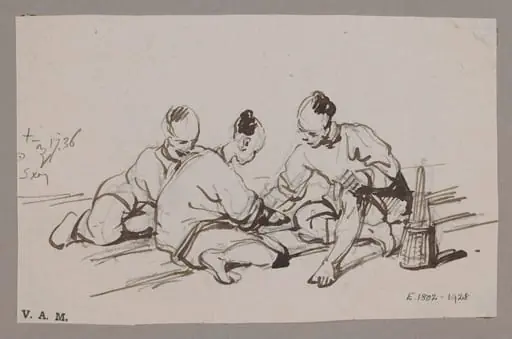 Three Chinese figures