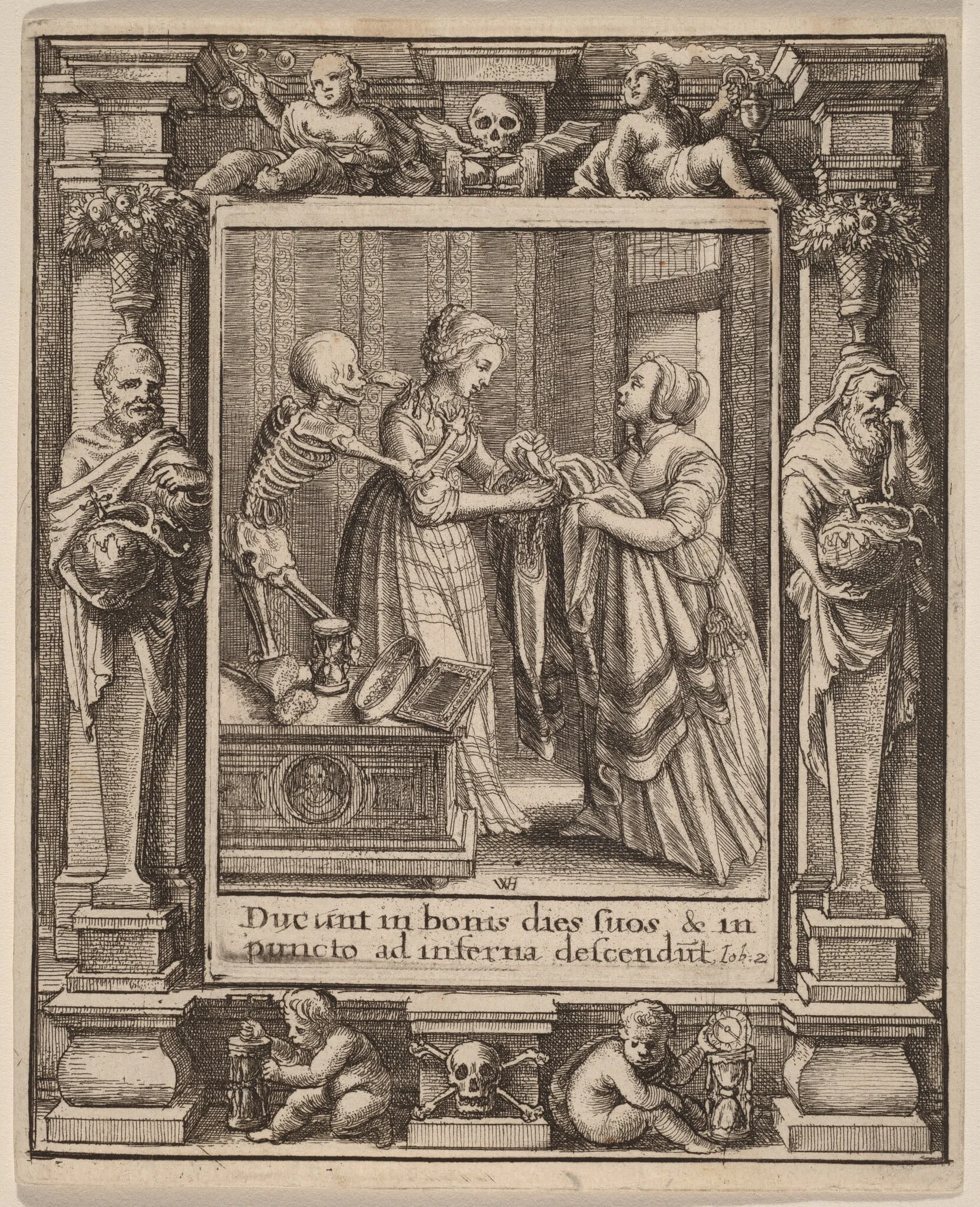 Bride, by Wenceslaus Hollar, ink, 1651