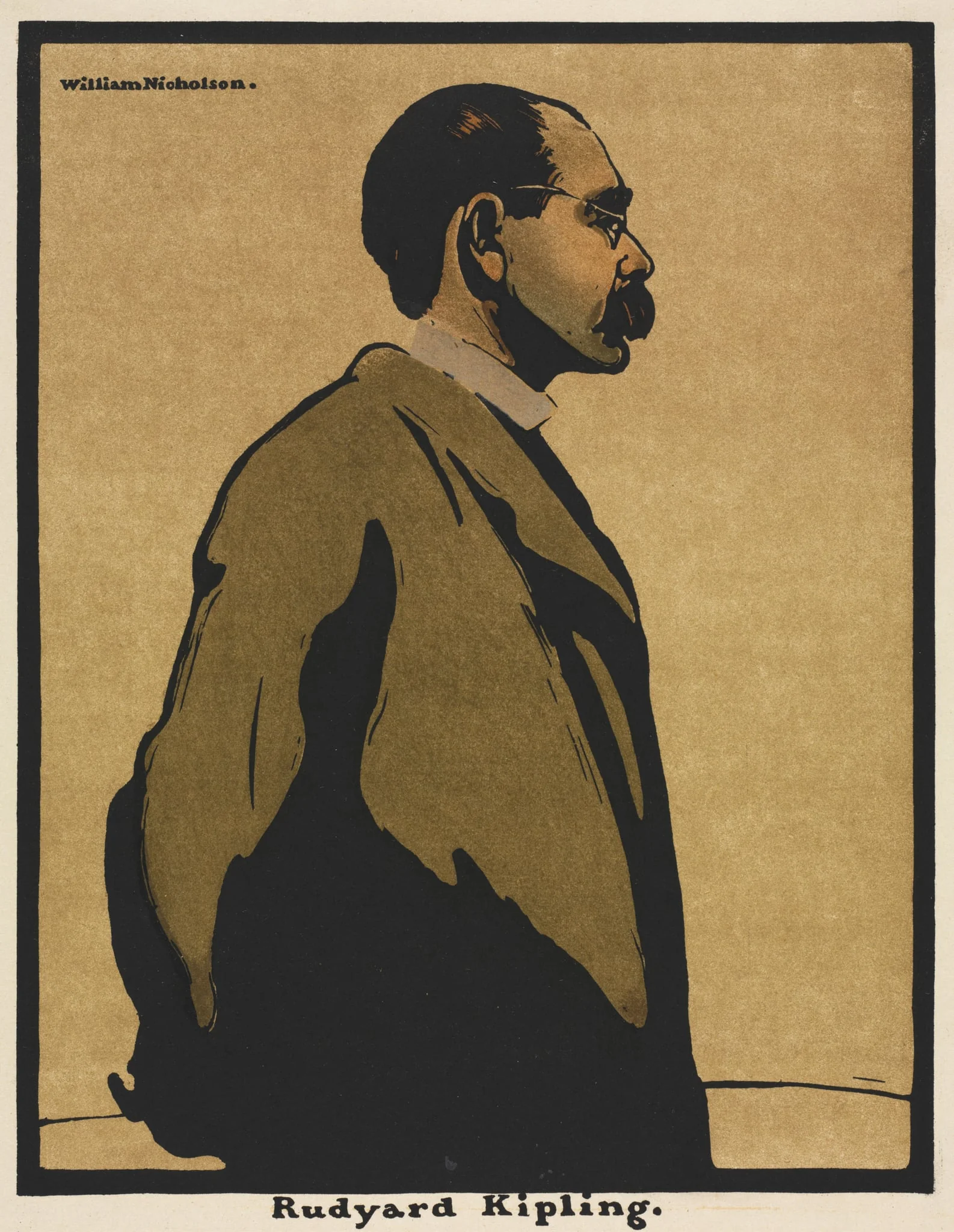 Twelve Portraits: Rudyard Kipling, by William Nicholson, 1898