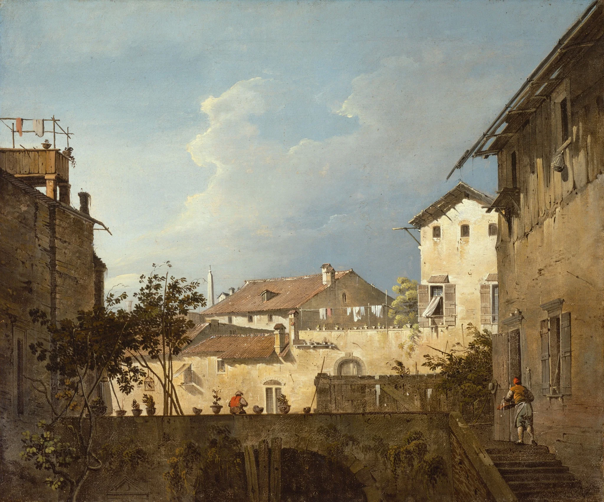 The Terrace, by Unknown, oil, 1745