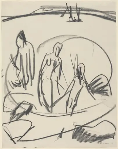 Three Bathers in the Sea