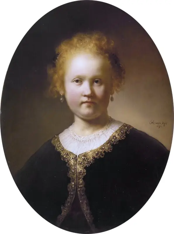 Young Girl in a Gold-Trimmed Cloak