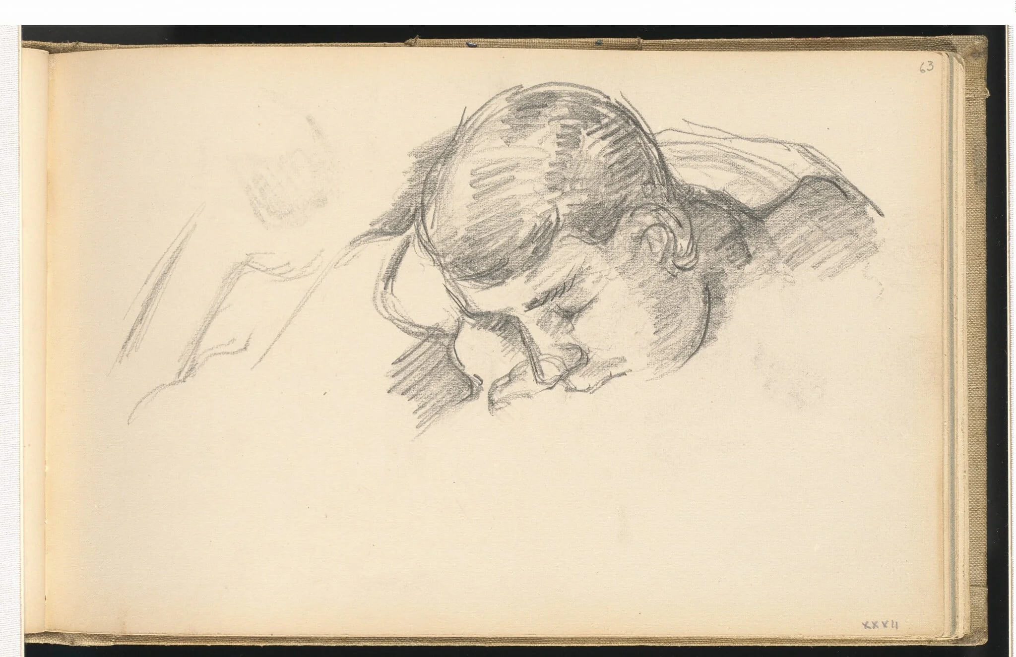 The Artist's Son Reading, by Paul Cezanne, graphite, 1887