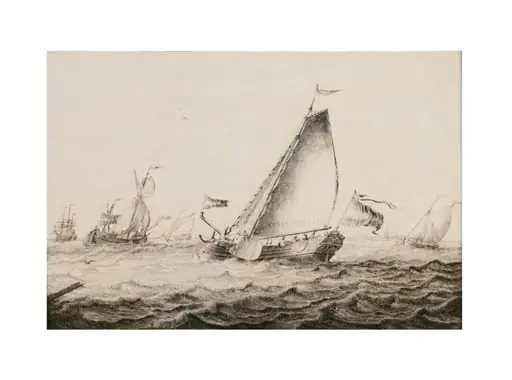 Yachts Sailing in a Breeze