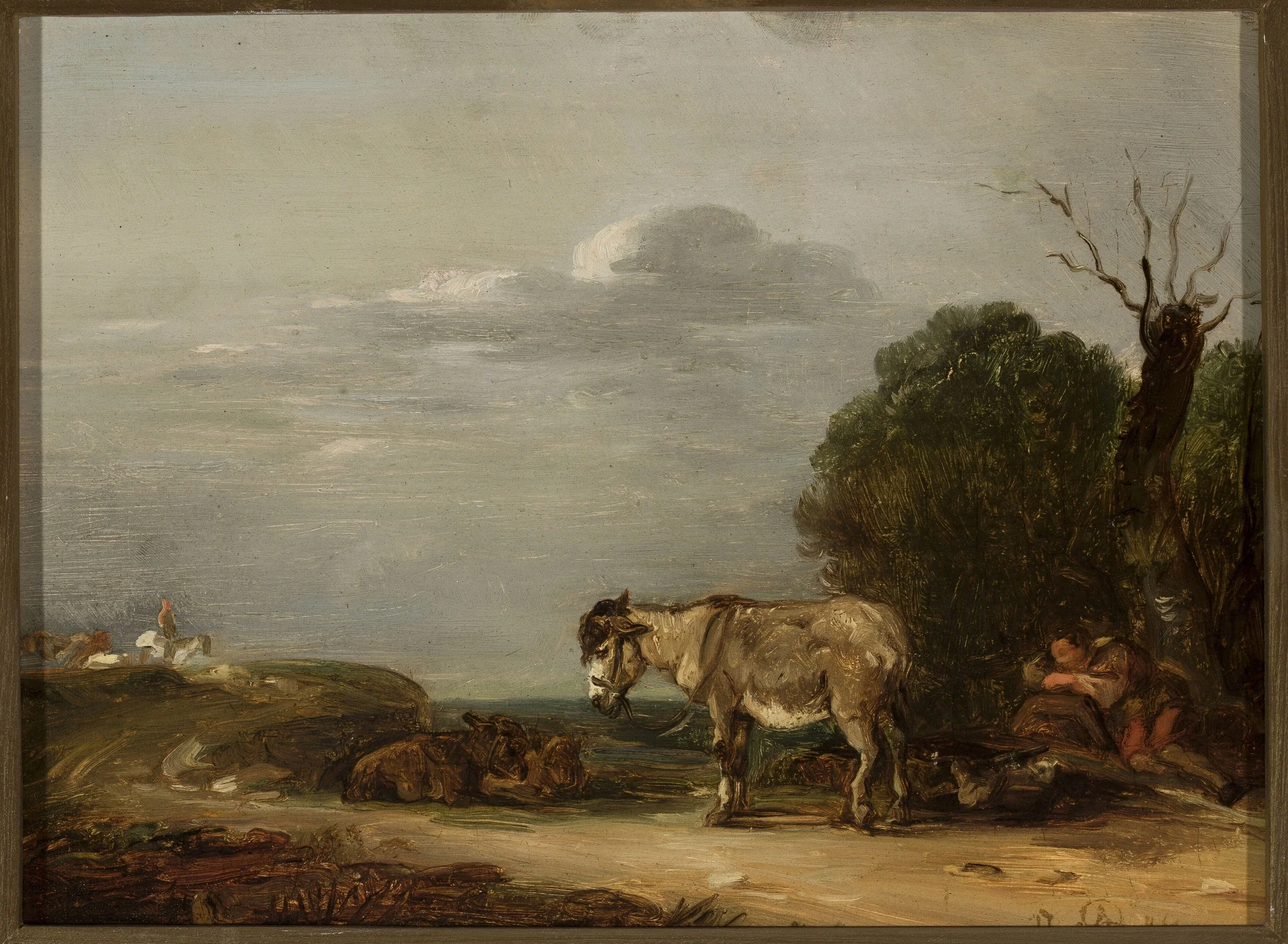 Landscape with a donkey