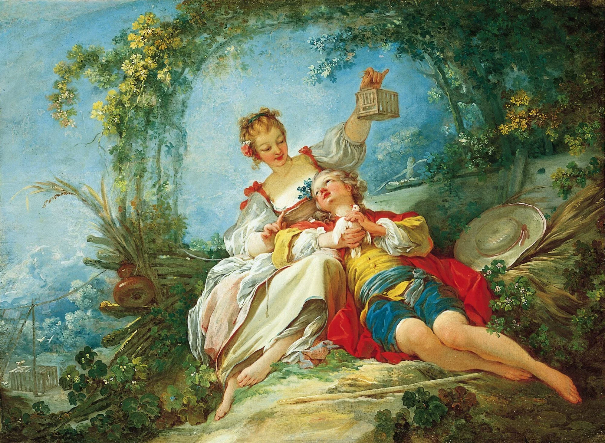 Happy Lovers, by Jean Honoré Fragonard, oil, 1753