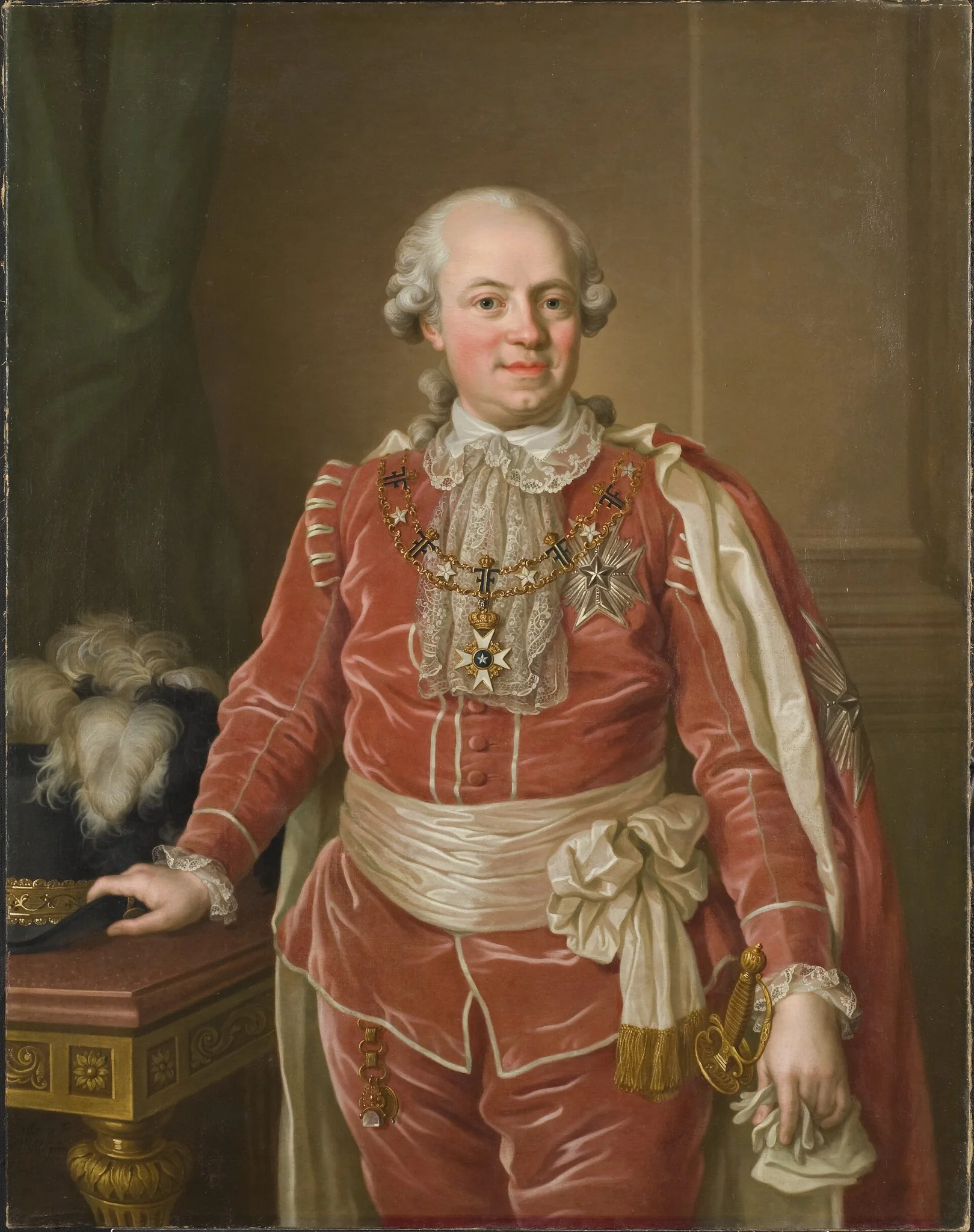 Samuel af Ugglas (1750-1812), greve, landshövding, överståthållare, kammarkollegiepresident, en av rikets herrar, by Ulrika Pasch, oil, 1775