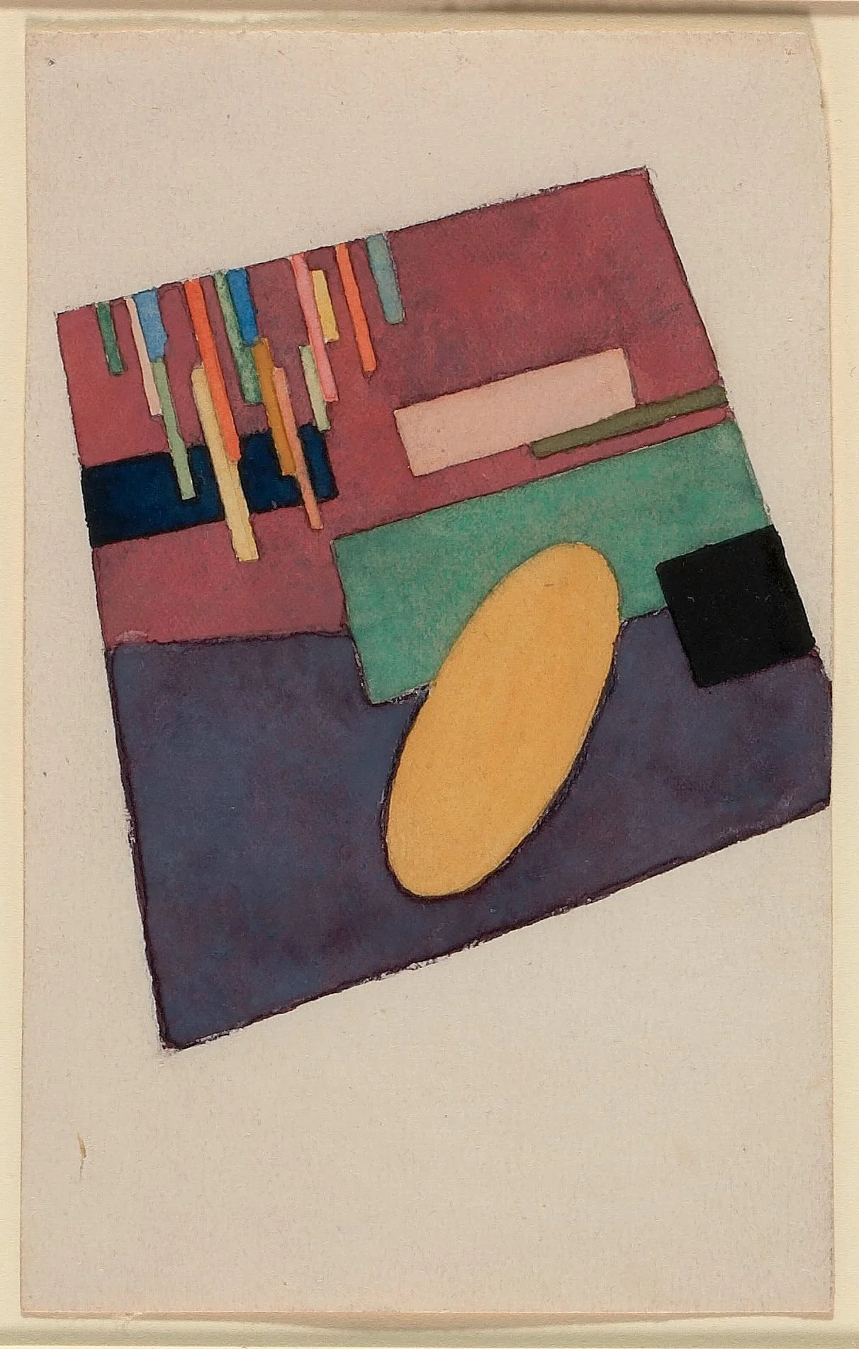Study for "Three Dimensional Construction", by Ivan Kliun, 1918