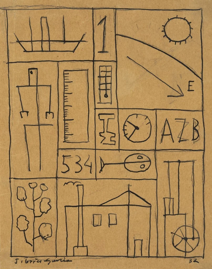 Untitled, by Joaquín Torres-García, graphite, 1932