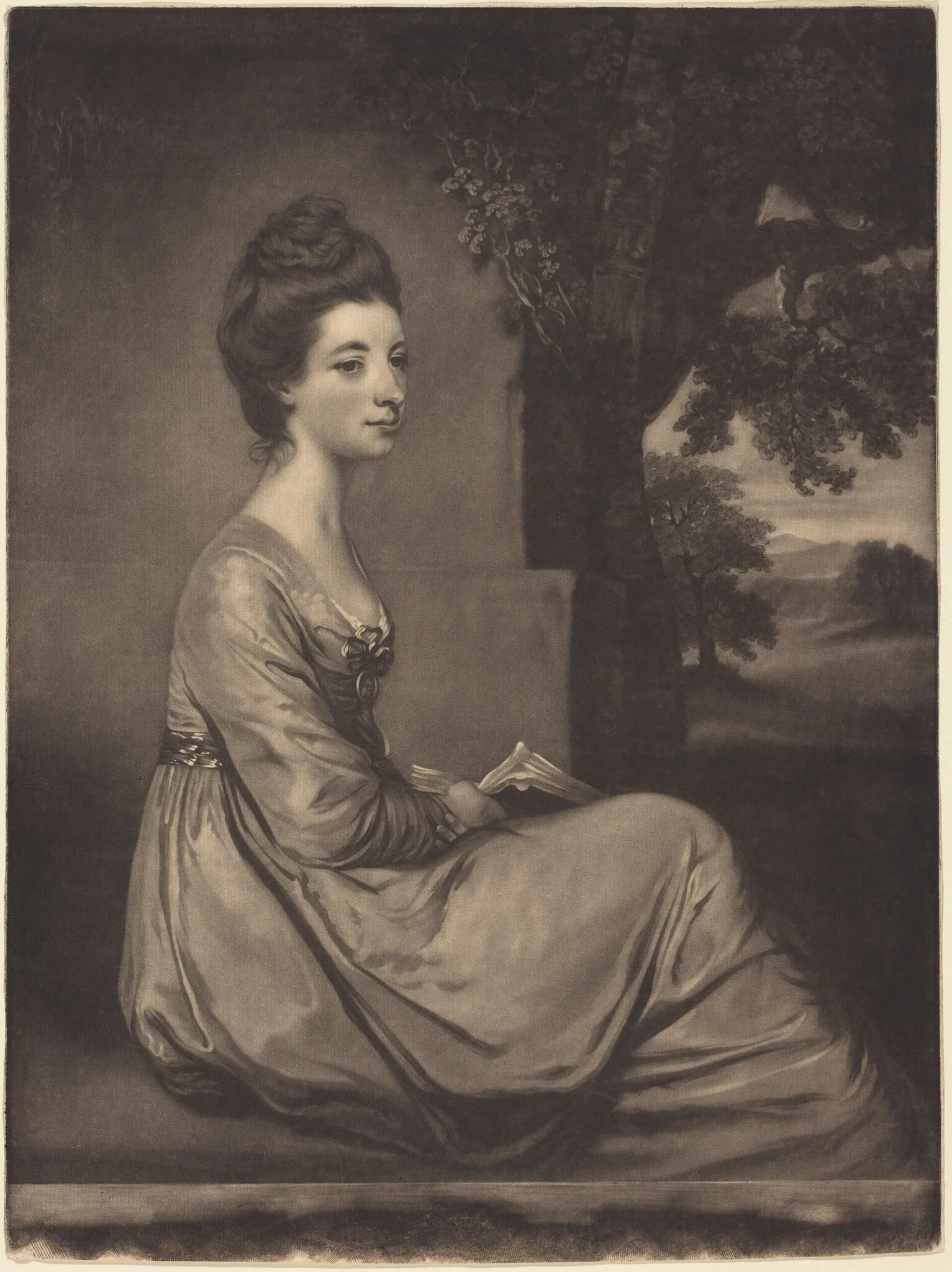 Jemima Countess Cornwallis, by James Watson, ink, 1771