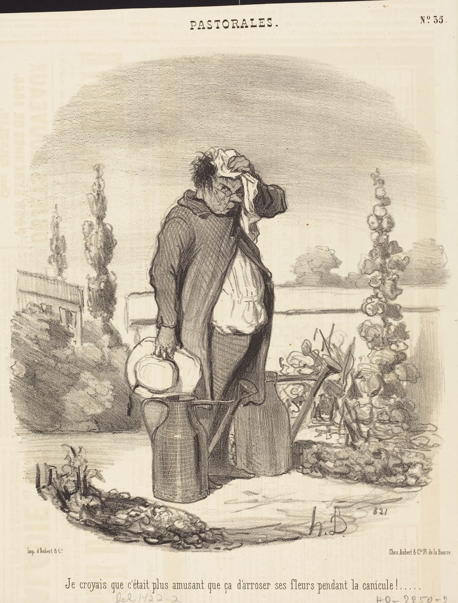 Je croyais que c'était plus amusant que ça..., by Honoré Daumier, ink, 1845
