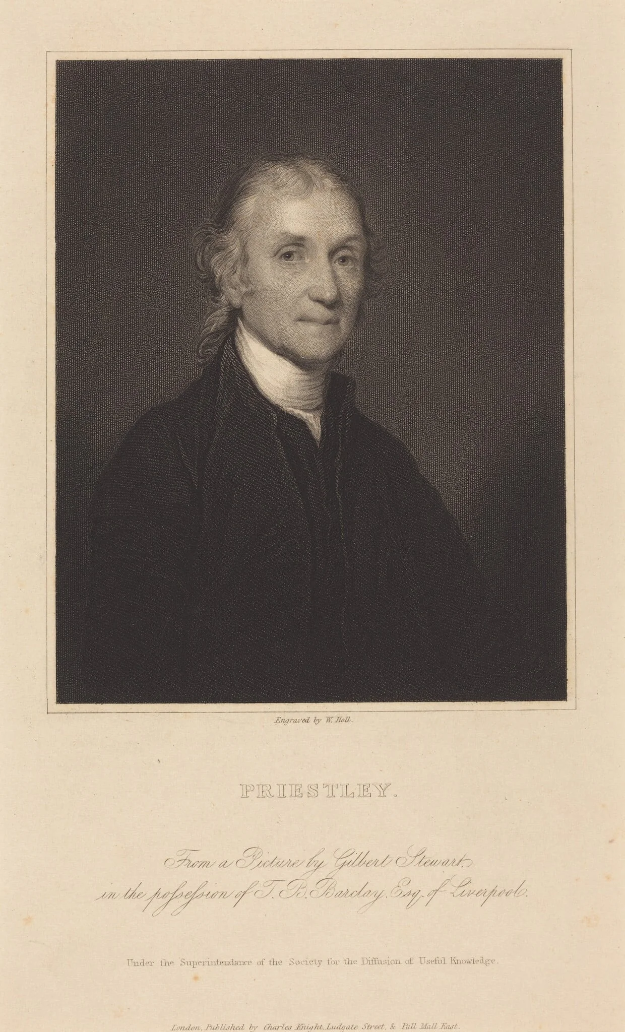 Priestley, by William Holl I, ink, 1804