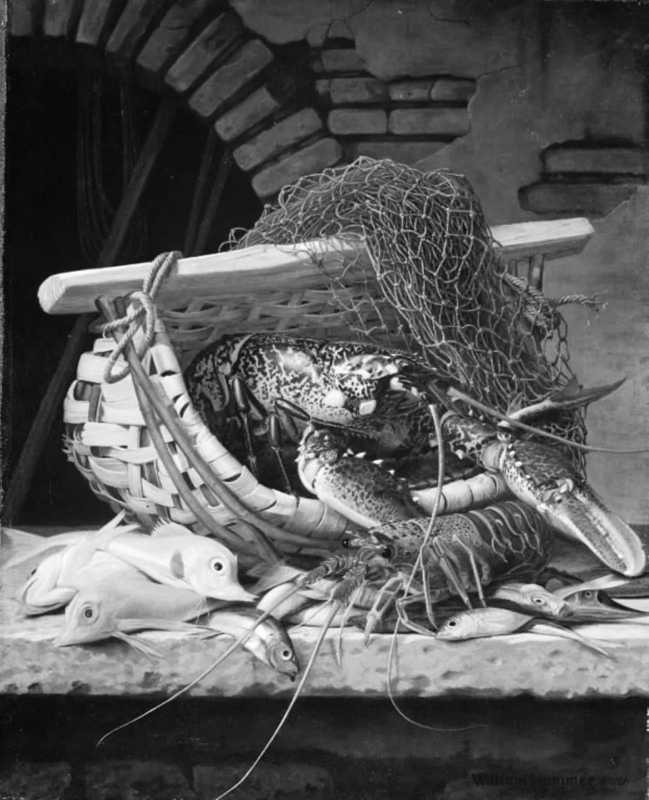 Italian fish and lobsters, by Unknown, 1854