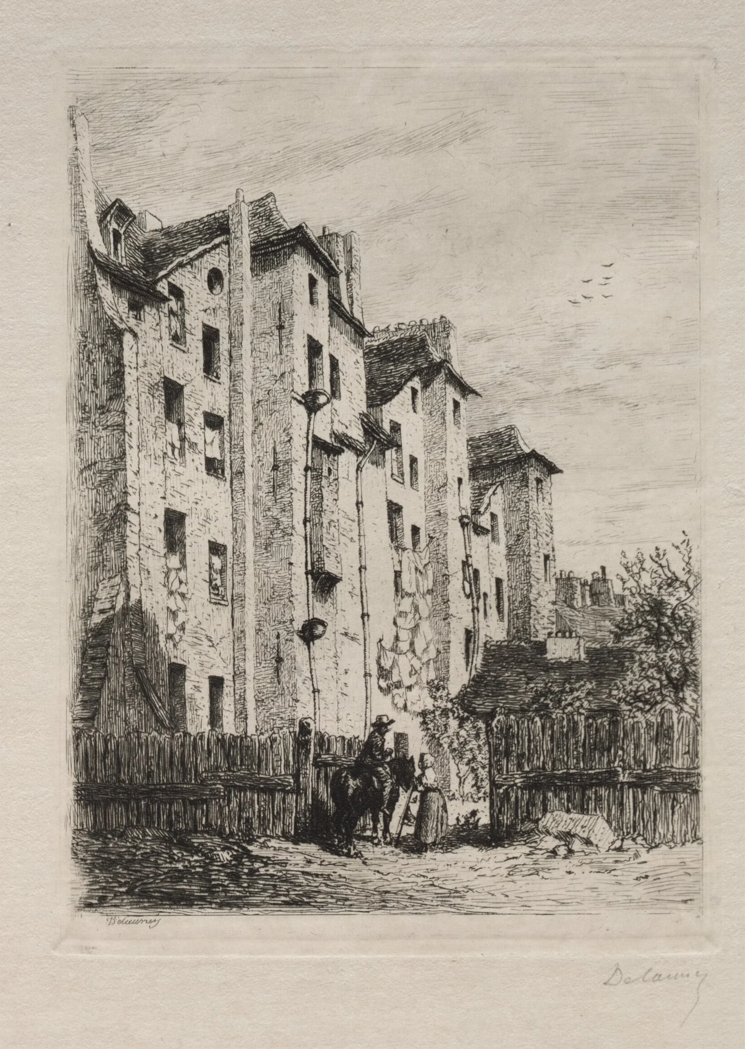 Maisons, Rue de Lyonnais, by Alfred-Alexandre Delauney, 1882