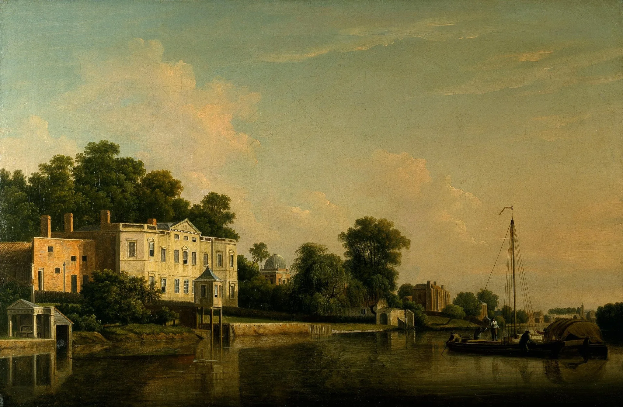 A View of Alexander Pope's Villa, Twickenham, on the Banks of the Thames.