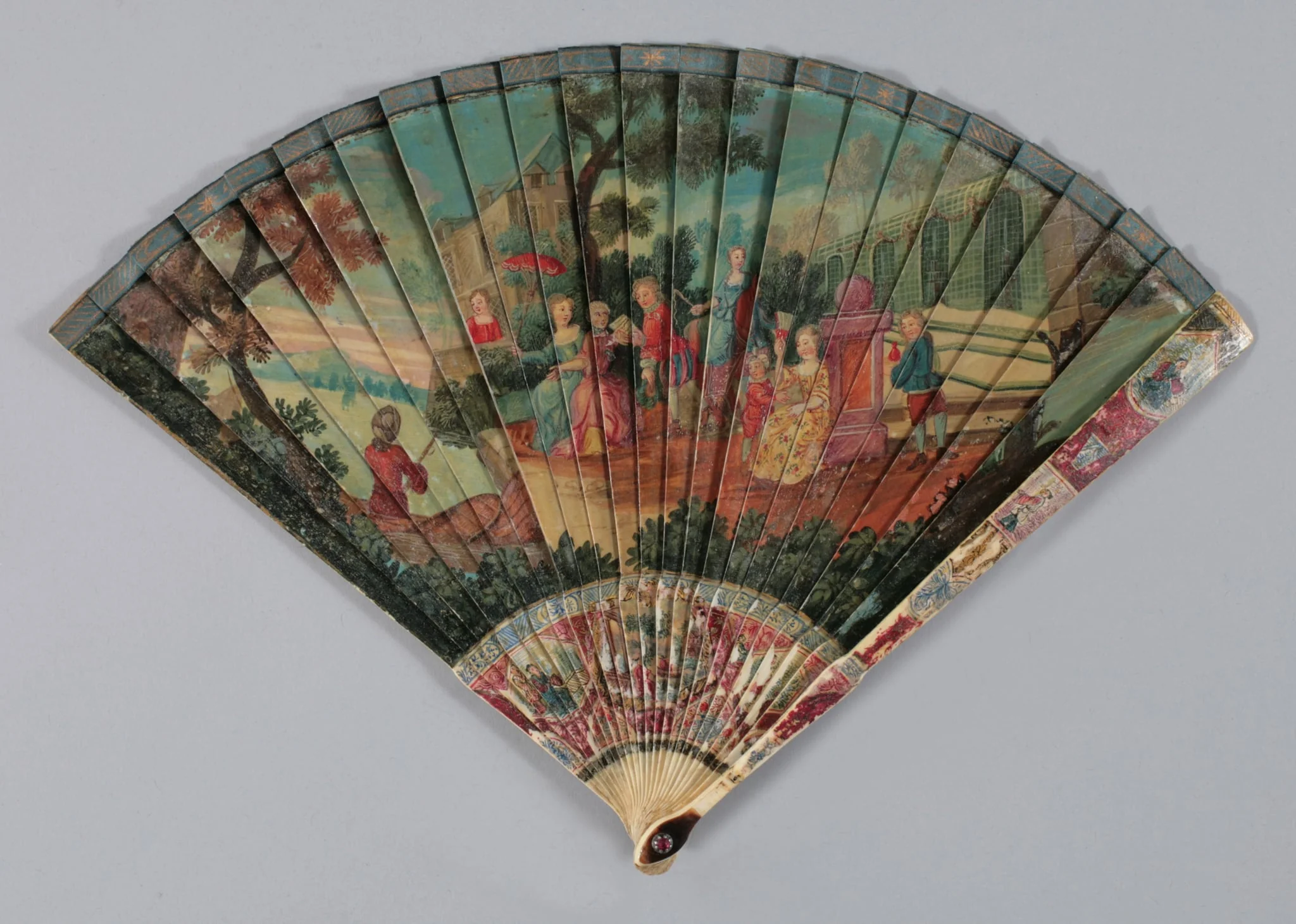 Eventail brisé, by Unknown, unspecified, 1730