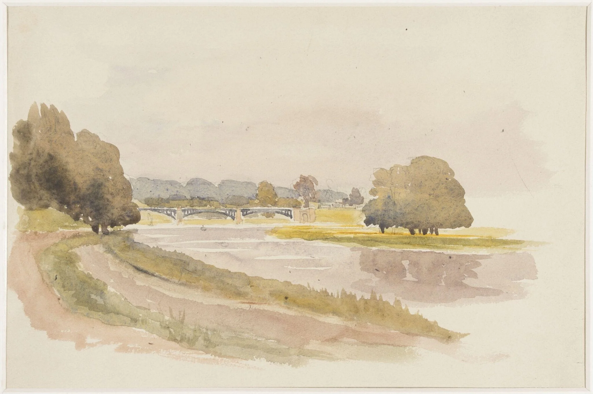 View of the bend of a river, by Henry Cole, 1850