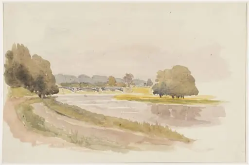 View of the bend of a river