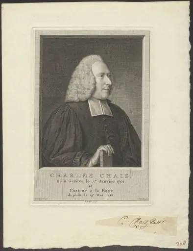 Portrait of Charles Chais, Pastor in The Hague