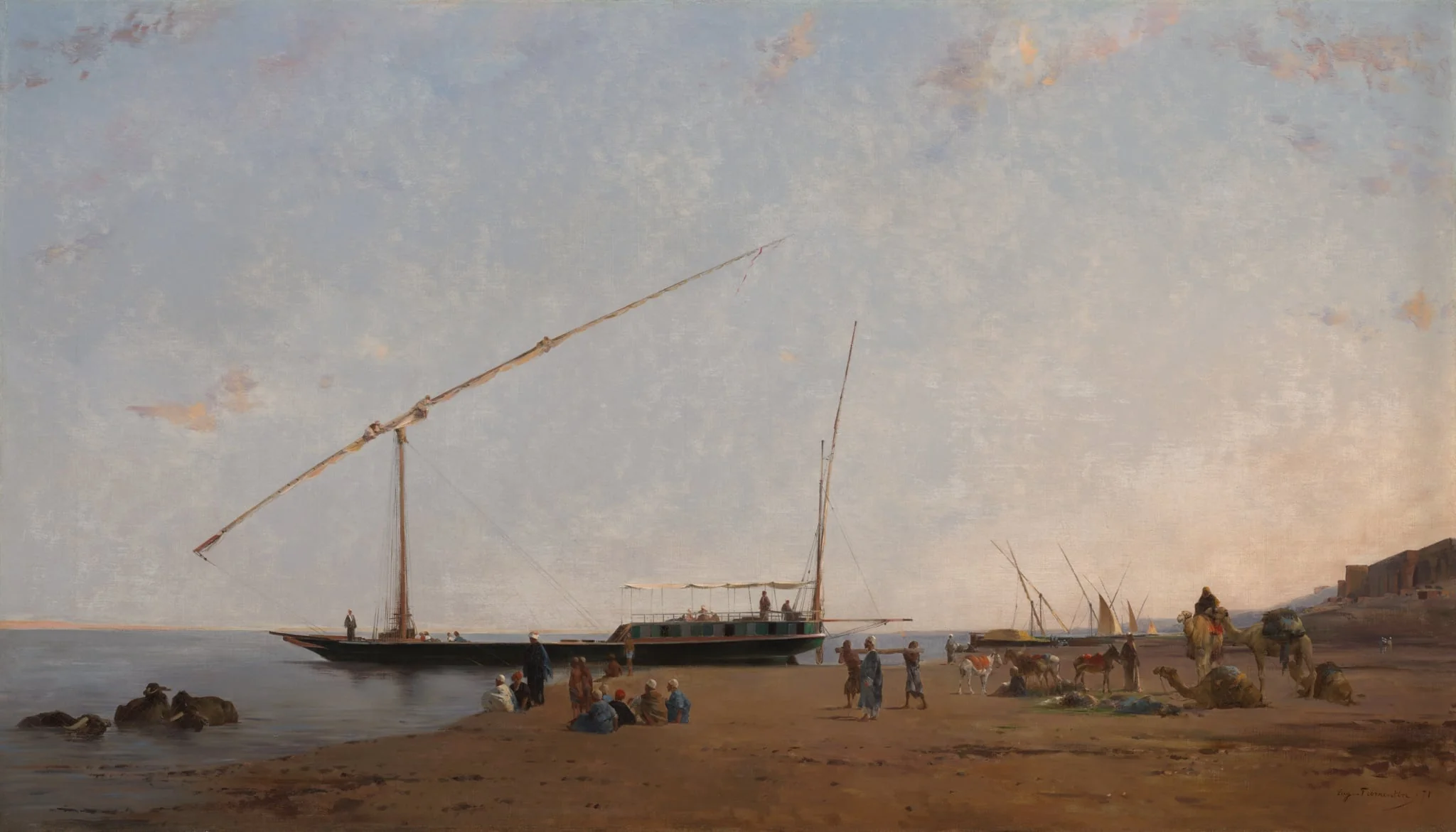On the Nile, by Eugène Fromentin, oil, 1871