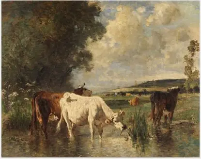 Cows in a Marsh