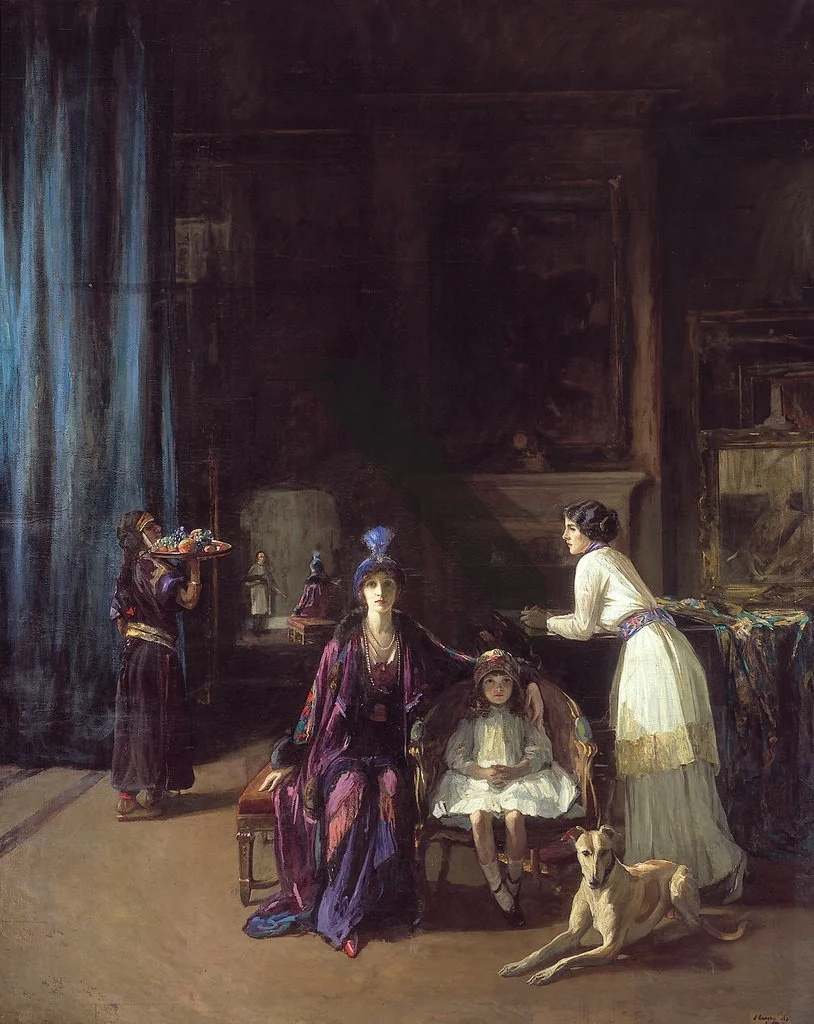 The Artist's Studio: Lady Hazel Lavery with her Daughter Alice and Stepdaughter Eileen