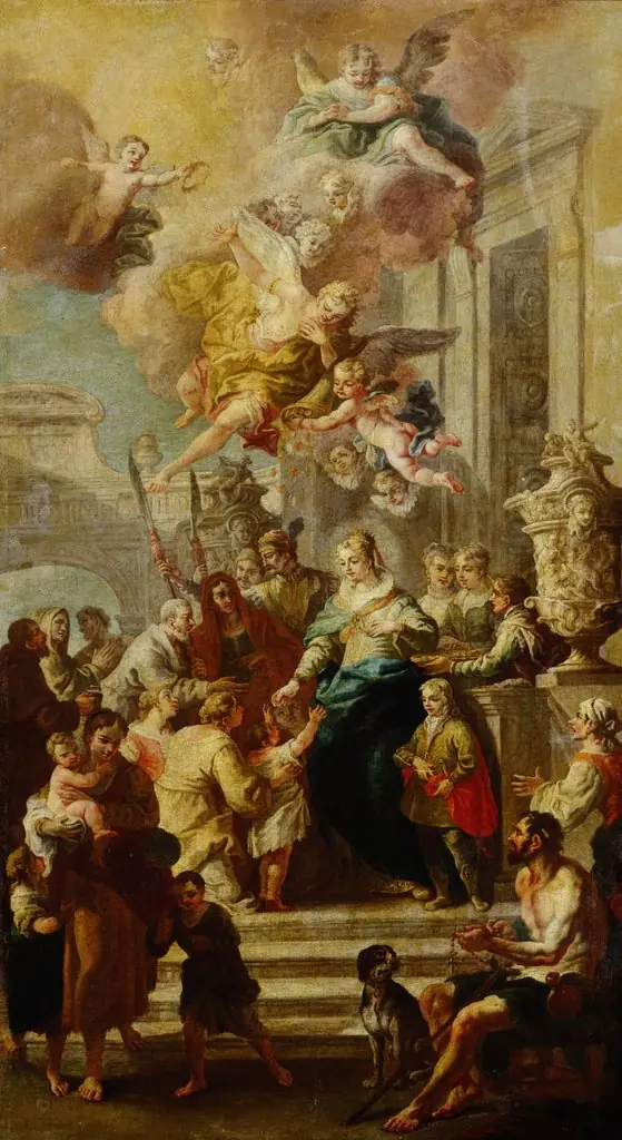 Alms donation from St. Elizabeth of Portugal
