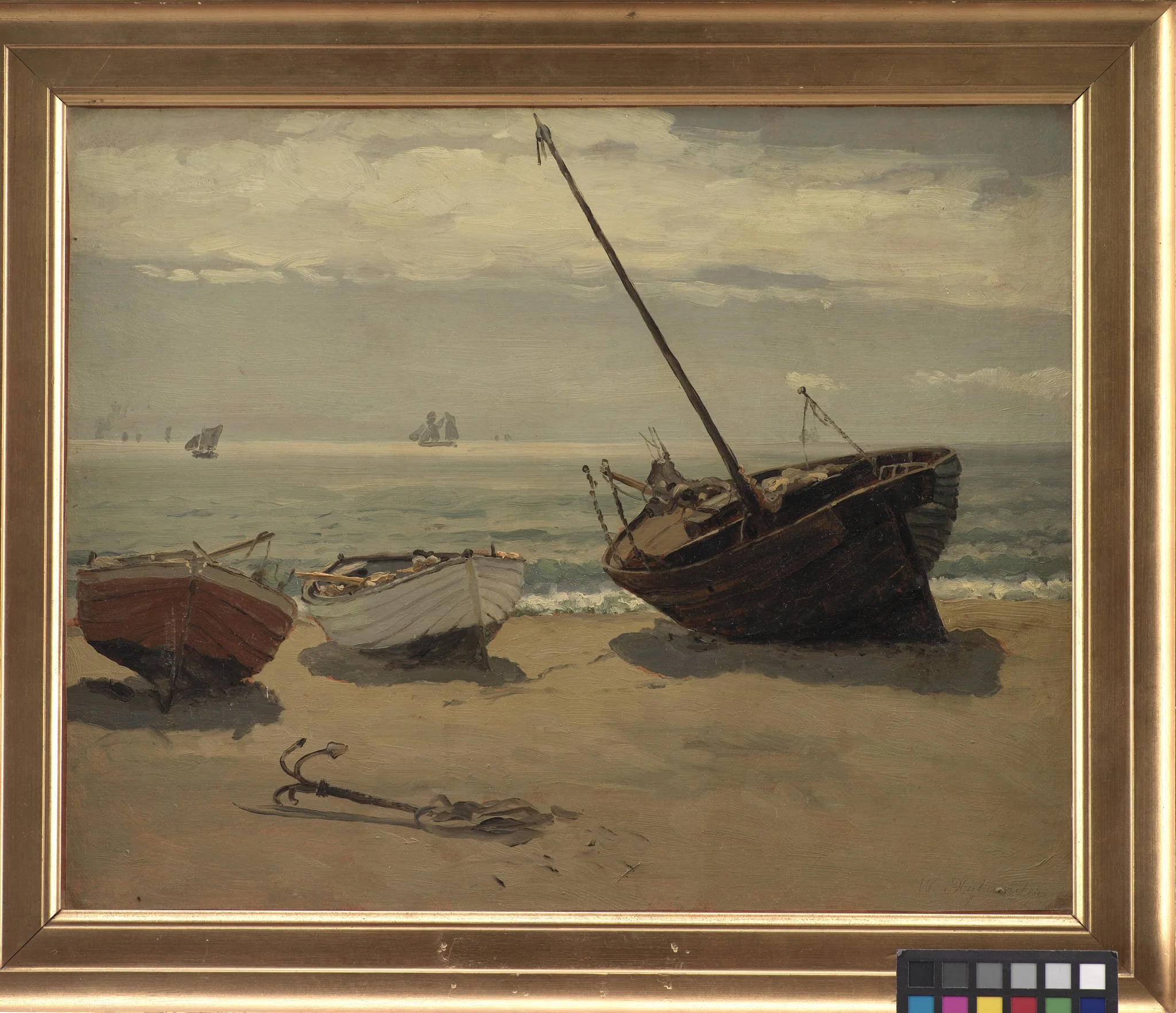 Både på stranden. Skagen, by Unknown, 1850