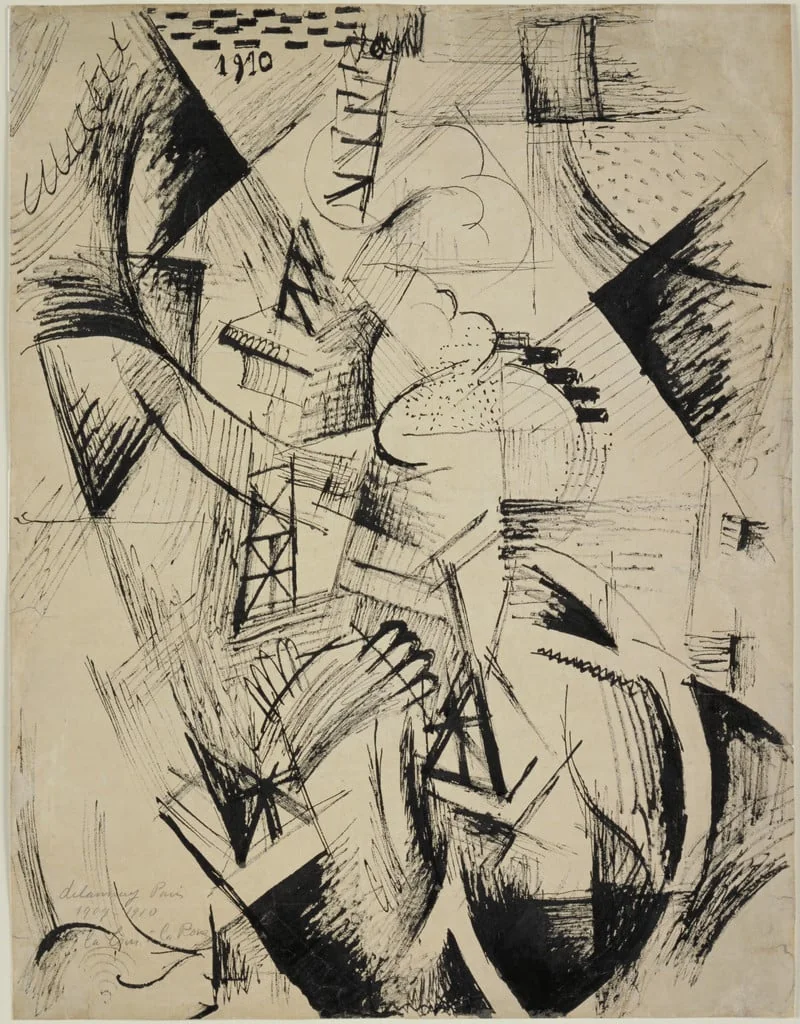 Untitled, by Robert Delaunay, ink, 1912