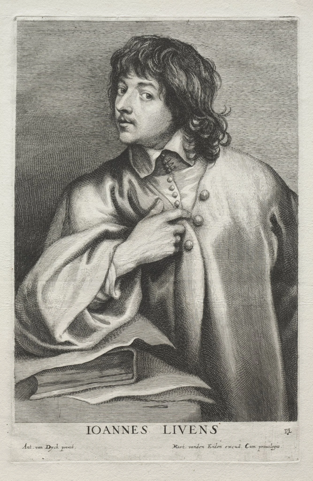 Jan Lievens, by Lucas Emil Vorsterman, 1638