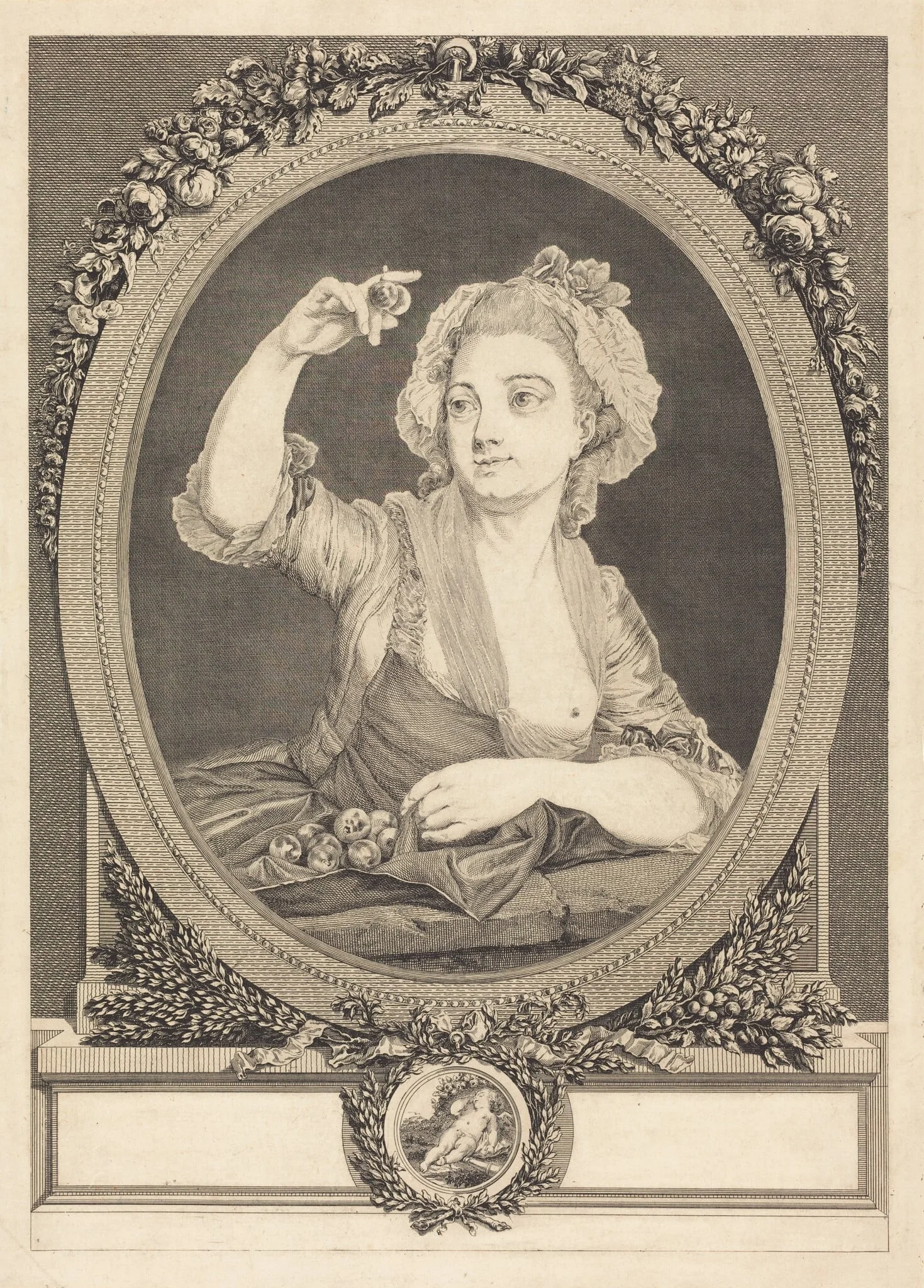 Les prunes, by Gérard Vidal, ink, 1772