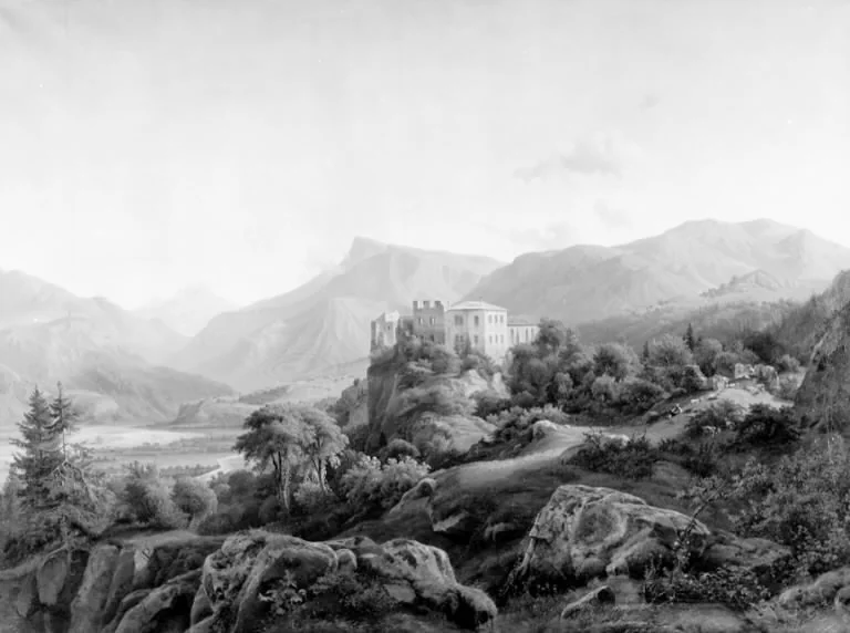 The Ruins of Hasselberg Castle near Bolzano. Tyrol