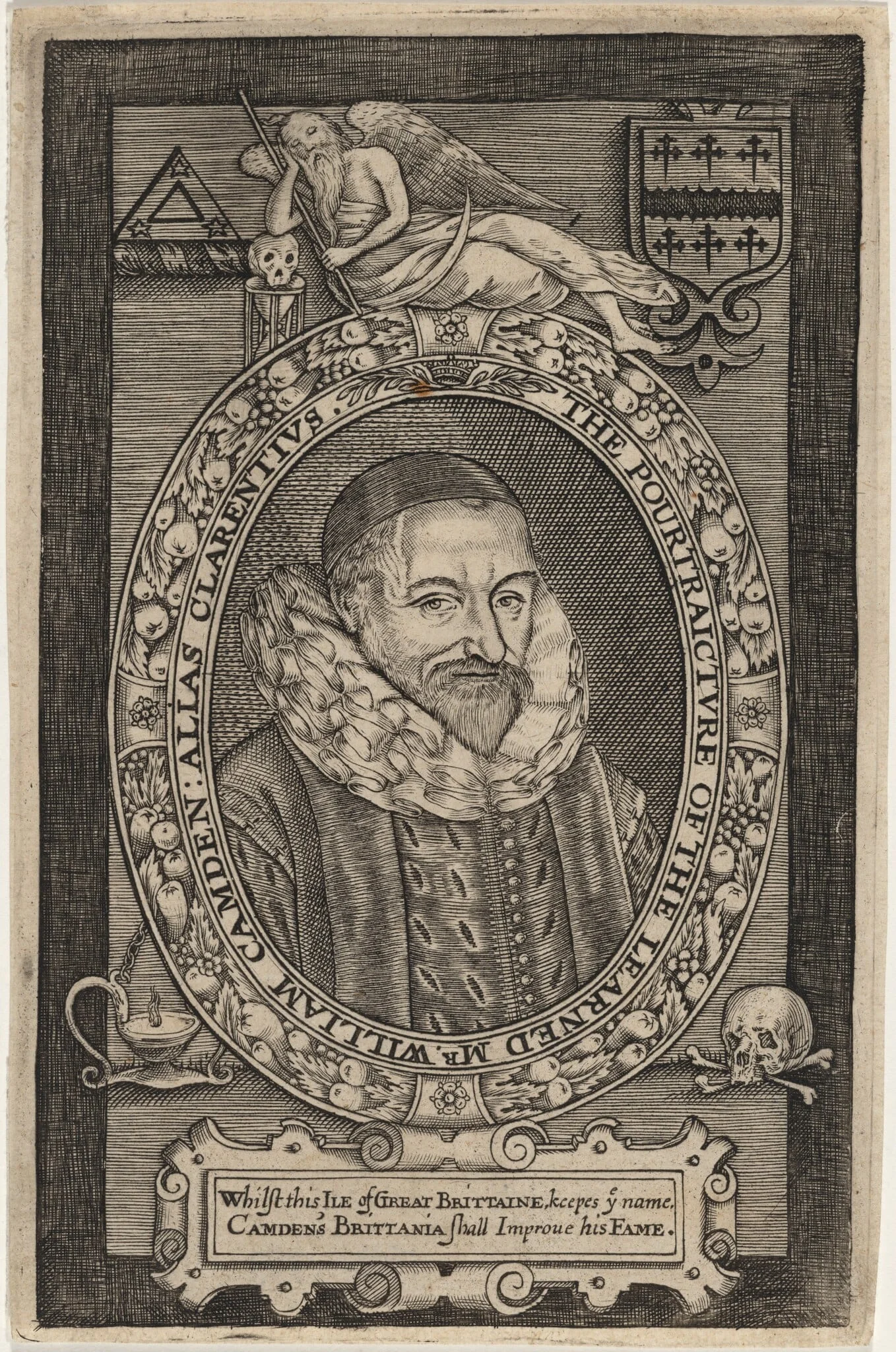 William Camden, by Unknown 19th Century, ink, 1636