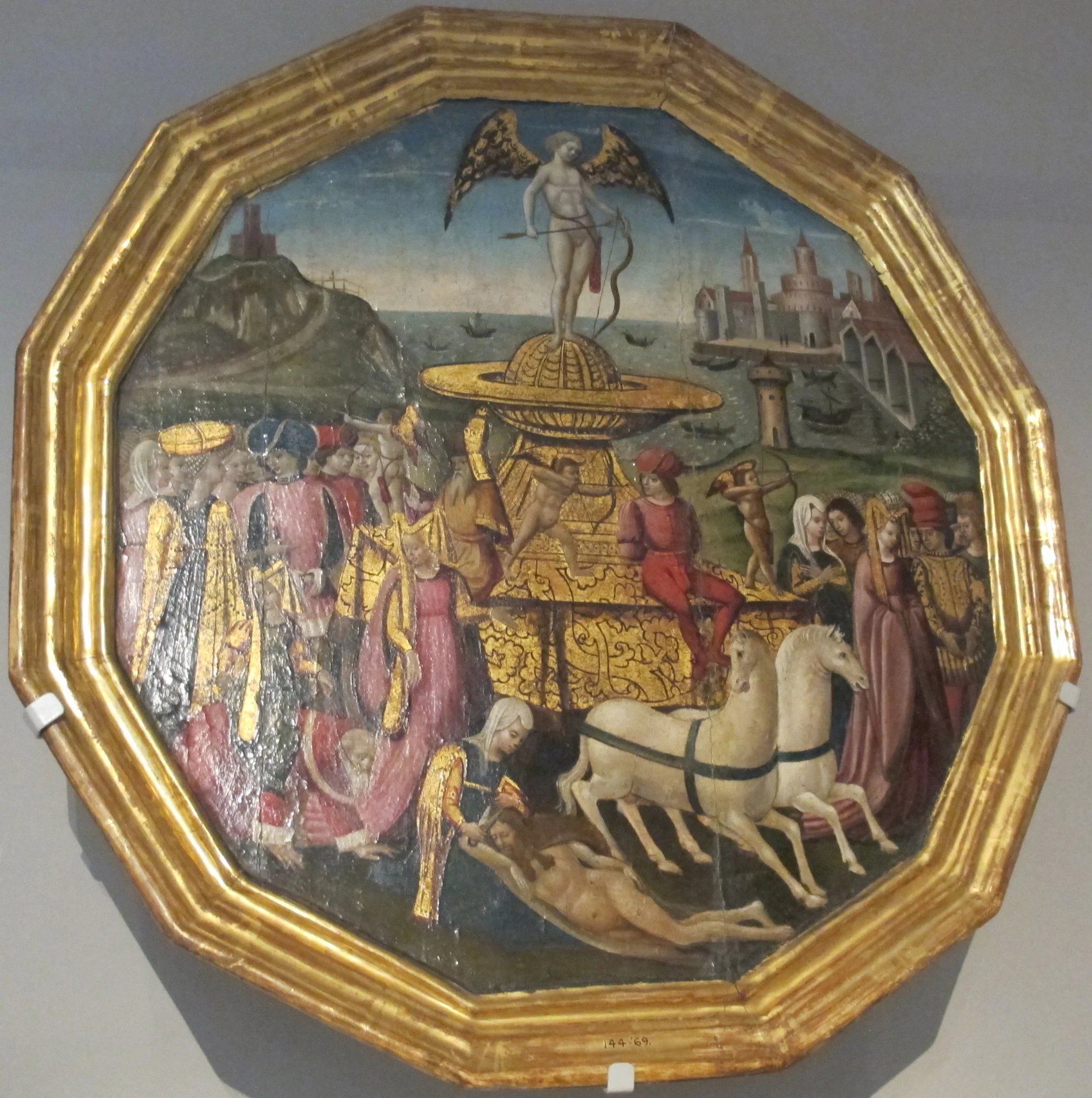 desco da parto con il trionfo dell'amore, by Unknown, unspecified, 1465