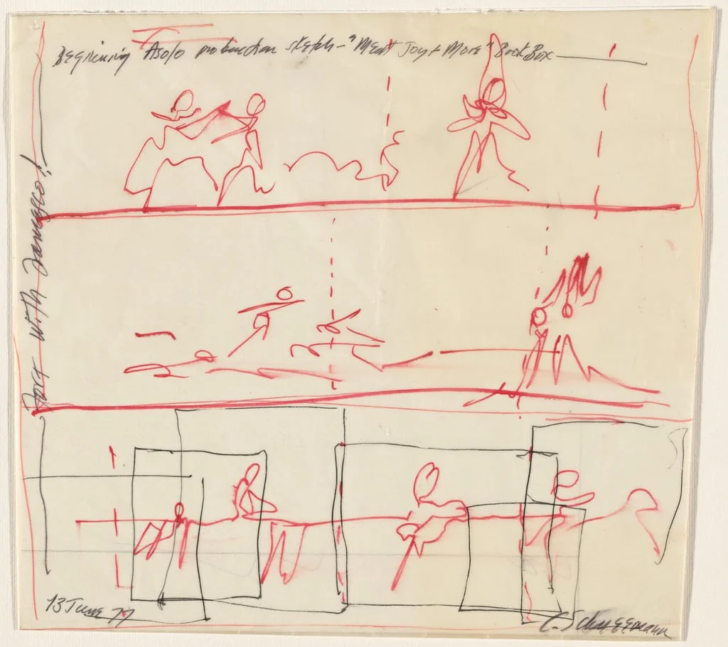 Untitled, by Carolee Schneemann, graphite, 1977