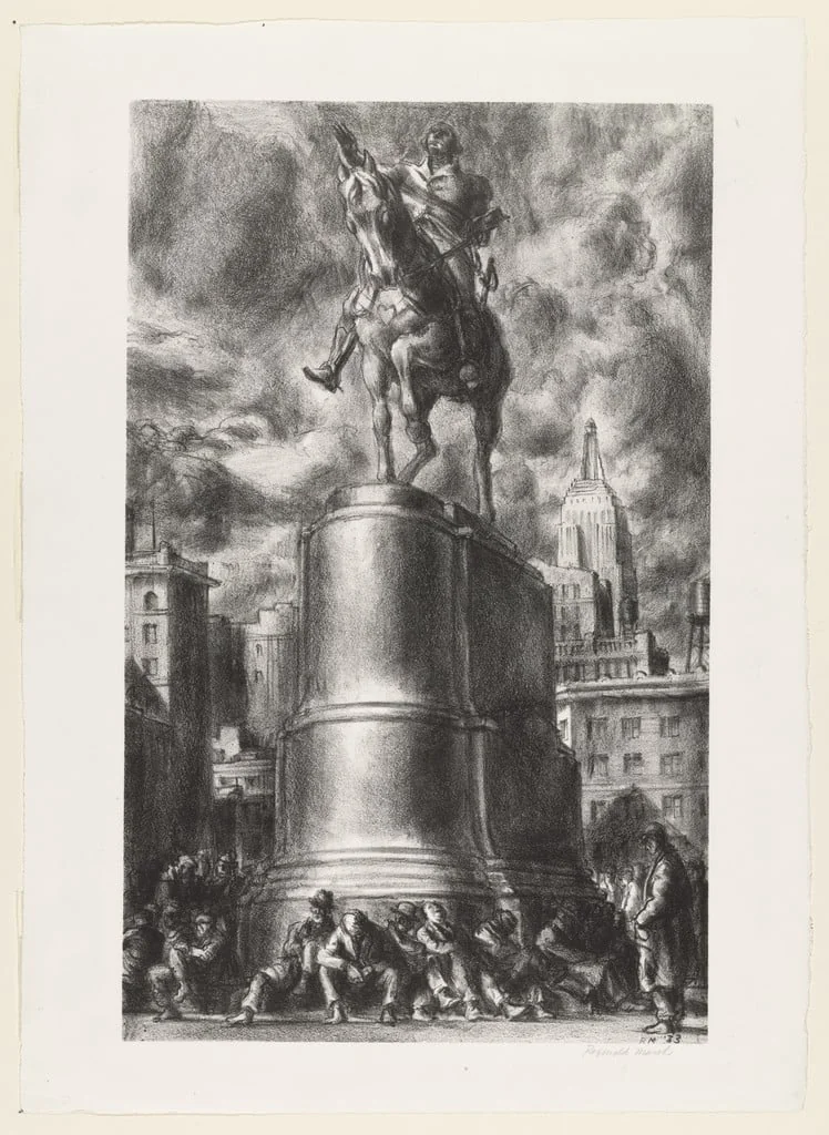 Untitled, by Reginald Marsh, ink, 1933