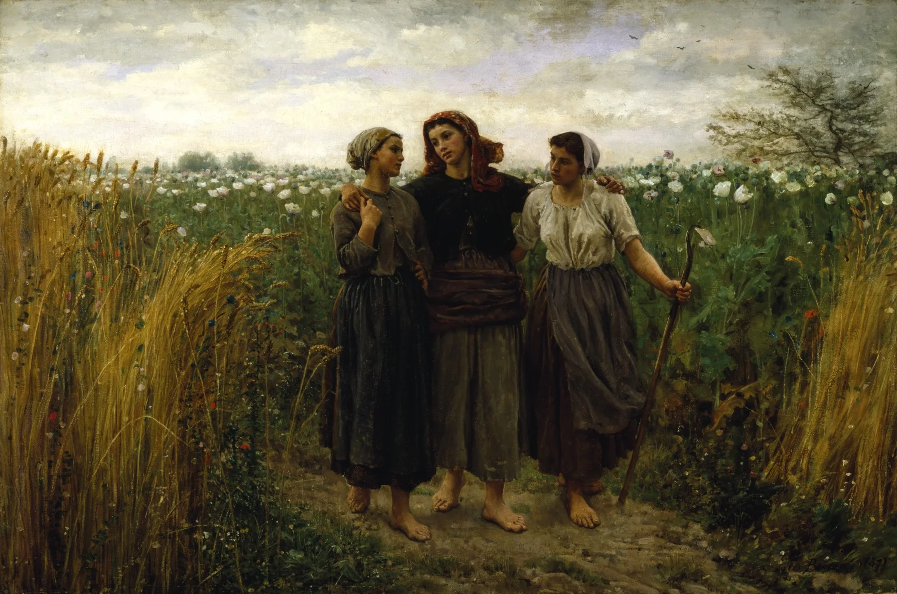 Returning from the Fields, by Jules Breton, oil, 1871