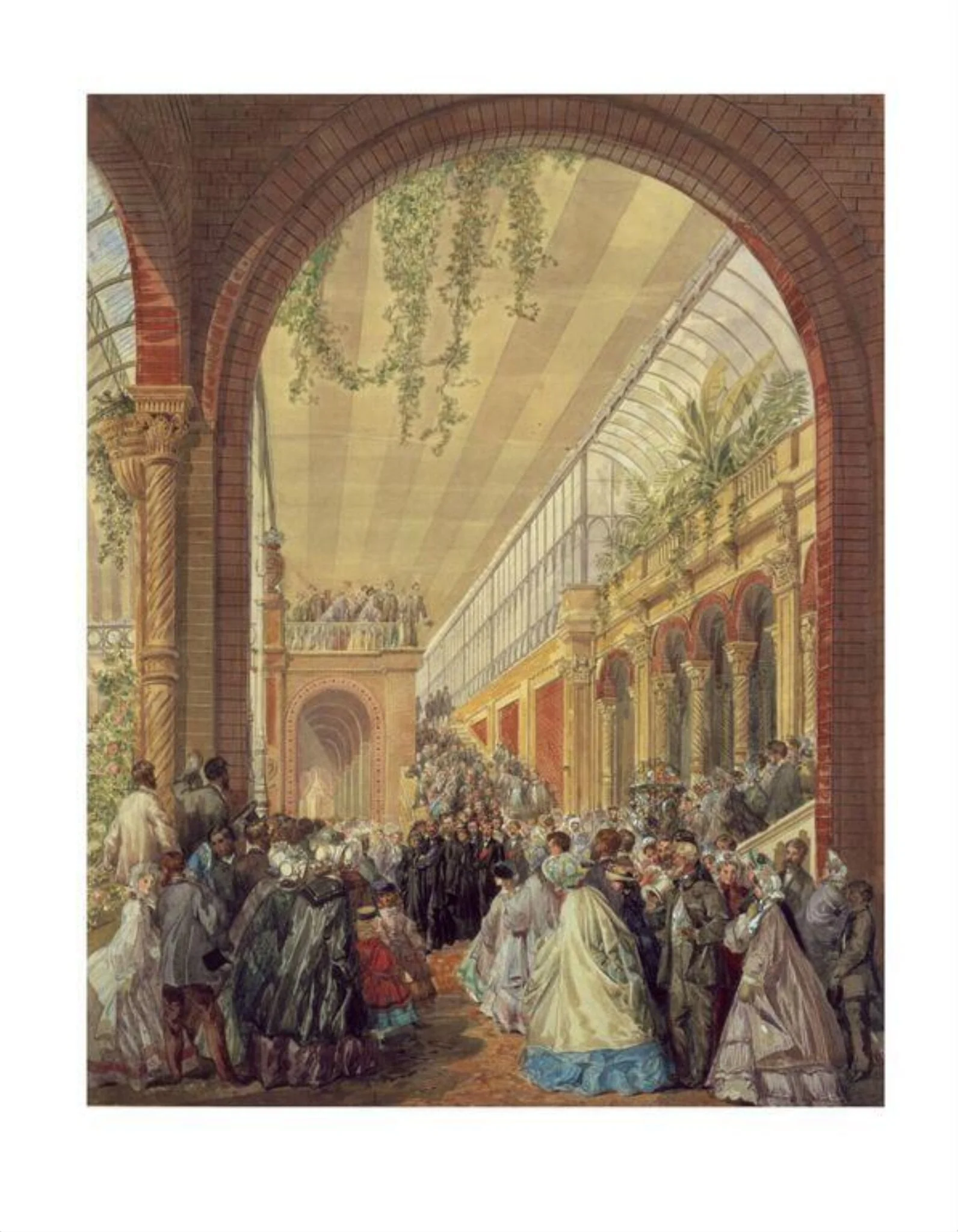 Prince Albert and the Royal children at the opening of the Royal Horticultural Society's building in South Kensington