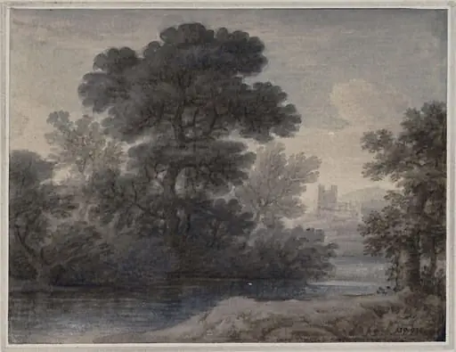 Landscape with river and castle